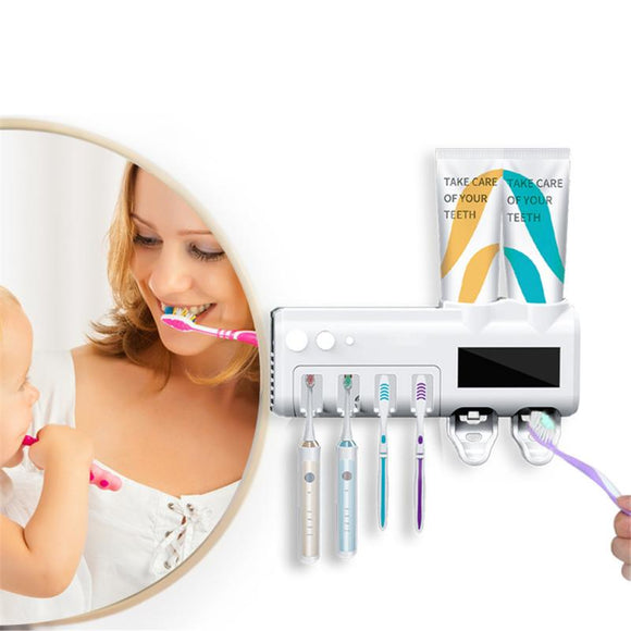 KCASA,Automatic,Toothpaste,Dispenser,Light,Toothbrush,Holder,Bathroom,Sterilizer