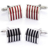 Links,Color,Stripe,Metal,Copper,Enamel,Square,Accessories,Shirt