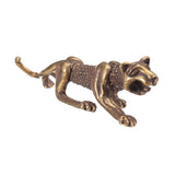 Chinese,Antique,Collection,Asian,Brass,leopard,Exquisite,Holder,Statue,Decorations