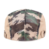 Summer,Beret,Camouflage,Forward,Outdoor,Travel,Plaid,Retro