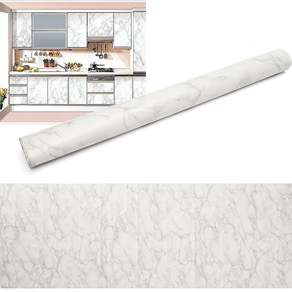 60x200cm,Marble,Effect,Wallpaper,Granite,Vinyl,White,Kitchen,Decoration