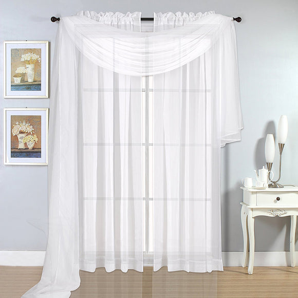 Nordic,Style,White,Voile,Window,Decoraions,Curtains,Decor,Drape,Panel,Sheer,Curtain