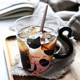 Glass,Cartoon,Children's,Creative,Handle,Coffee,Transparent,Juice,Drink