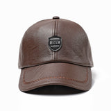 Winter,Artificial,Leather,Cotton,Lining,Letter,Badge,Outdoor,Adjustable,Baseball