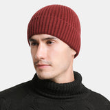 Unisex,Solid,Color,Knitted,Skull,Beanie,Brimless