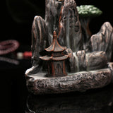 Ceramic,Backflow,Incense,Burner,Incense,Stick,Holder,Rockery,Mountain,Tower,Cloud,Water,Stream,Fragrant,Censer,Decor