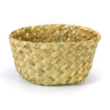 Seagrass,Woven,Storage,Wicker,Basket,Flower,Plants,Straw,Decoration