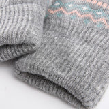 Women,Girls,Winter,Crochet,Knitted,Gloves,Touch,Screen,Printing,Mittens