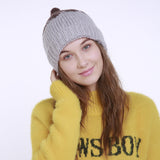 Women,Winter,Patchwork,Small,Knitted,Beanie