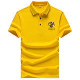 Summer,Men's,Breathable,Casual,Short,Sleeved,Lapel,Embroidery,Camping,Hiking,Travel