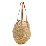 Round,Straw,Beach,Woven,Shoulder,Handbag