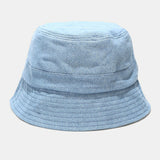 Denim,Washed,Broken,Narrow,Brief,Casual,Outdoor,Sunscreen,Bucket