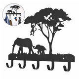 Decorative,Hooks,Elephant,Family,Silhouette,Wooden,Clothes,Modern,Decoration,Stickers,Kitchen,Bathroom,Towel