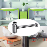 Standard,Chrome,Brass,Round,Bottle,Waste,Bathroom,Basin,Cleaner