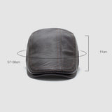 Leather,Solid,Color,Sunscreen,Casual,Forward,Beret