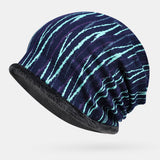 Unisex,Velvet,Thickness,Riding,Outdoot,Stripe,Pattern,Scarf,Headgear,Beanie