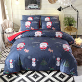 Bedding,Happy,Christmas,Quilt,Cover,Pillowcase,Queen