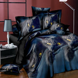Bedding,Animal,Black,Printing,Quilt,Cover,Pillowcase