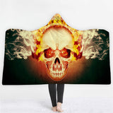 Hooded,Blanket,Polyester,Flannelette,Skeleton,Warmly,Elegant,Wearable,Blankets