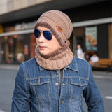 Women,Outdoor,Sports,Winter,Knitted,Baggy,Beanie,Scarf