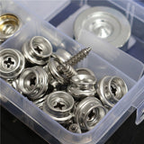 47pcs,Metal,Canvas,Buckle,Quick,Fastener,Buttons,Screws