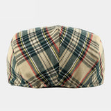 Cotton,British,Style,Street,Trend,Lattice,Pattern,Outdoot,Casual,Forward,Beret