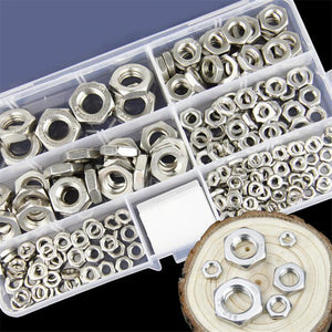 250Pcs,Stainless,Steel,Thickness,Hexagon,Screw,Assortment