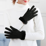 Women,Winter,Thick,Velvet,Lined,Suede,Glove,Windproof,Cycling,Touch,Screen,Gloves