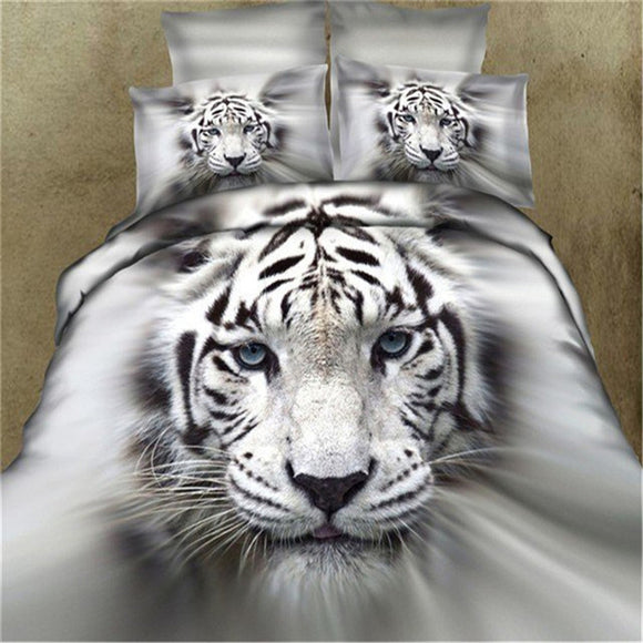 Bedding,Animal,Tiger,Printing,Quilt,Cover,Pillowcase