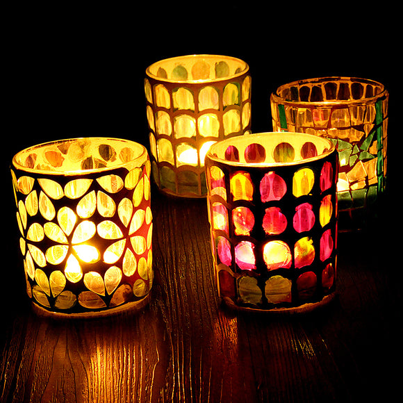 Glass,Candle,Holder,Votive,Moroccan,Light,Table,Candleholder