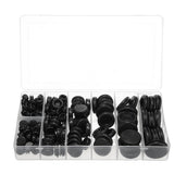 170Pcs,Rubber,Sealing,Black,Grommets,Gasket,Assortment,Plastic