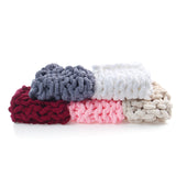 Winter,Luxury,Handmade,Crocheted,Knitted,Cover,Blankets,Colors,Thick,Thread