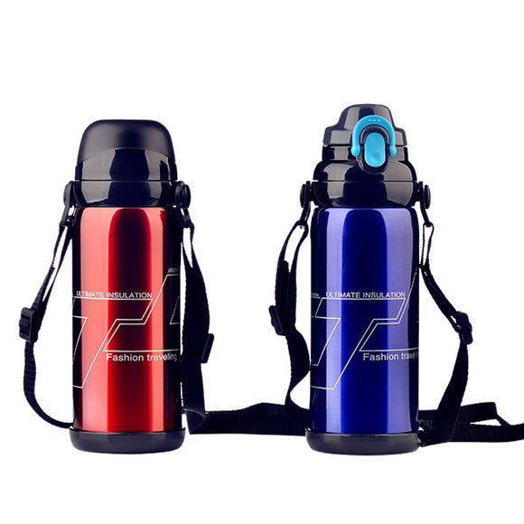 800ml,Stainless,Steel,Double,Cover,Thermal,Insulation,Kettle,Vacuum,Thermos,Flask,Travel