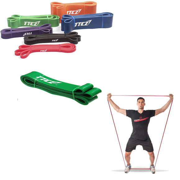 Green,Fitness,Elastic,Resistance,Bands,Strength,Training,Exercise,Pulling,Strap