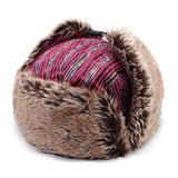 Womens,Vogue,Winter,Velvet,Earmuffs,Windproof,Trapper,Stripe,Thicken,Hunting