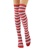 VONDA,Womens,Striped,Thigh,Rainbow,Girls,Socks,Stocking