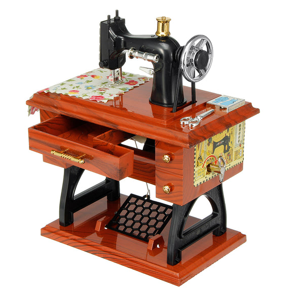 Retro,Vintage,Music,Sewing,Machine,Birthday,Table,Decor