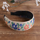 Ethnic,Temperament,Embroidery,Flower,Headband,Peach,Heart,Fabric,Embroidery