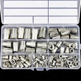 117Pcs,Rivet,Stainless,Steel,Threaded,Insert,Nutsert,Assortment