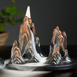 Reverse,Waterfall,Smoke,Incense,Burner,Incense,Burner,Cones