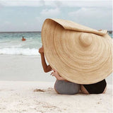 Super,Large,Visor,Travel,Holiday,Seaside,Sunscreen,Folding,Beach,Straw