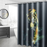 Wildlife,Animal,Nature,Decor,Tiger,Bathroom,Decor,Shower,Curtain,Plastic,Shower,Hooks"