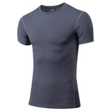 YUERLIAN,Fitness,Tight,Tennis,Soccer,Jersey,Demix,Sportswear,Quick,Compression,Men's,Short,Sleeve,Running,Shirt