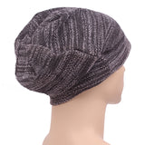 Women,Cotton,Slouch,Beanie,Casual,Solid,Knitted,Striped,Elastic