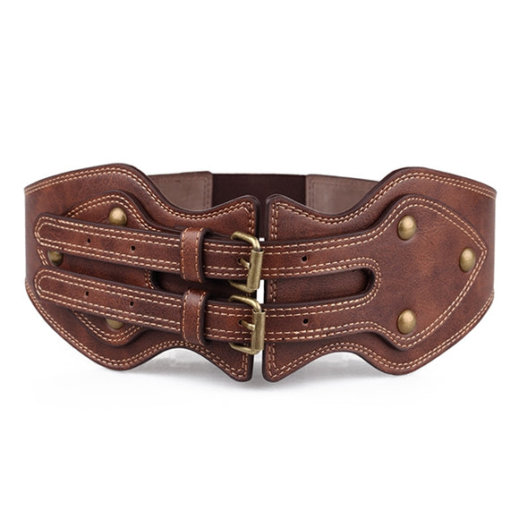 Women,Crazy,Horse,Leather,Needle,Buckle,Elastic,Brown,Color,Wristband,Strap