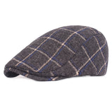 Womens,Winter,Woolen,Plaid,Painter,Beret,Outdor,Adjustable,Peaked