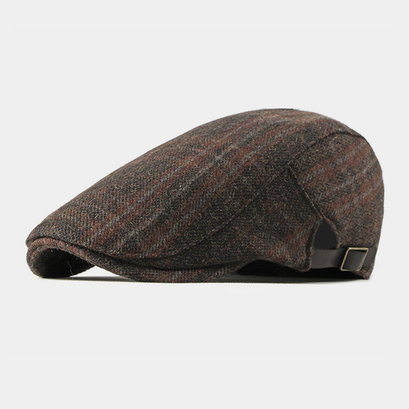 British,Style,Plaid,Pattern,Casual,Fashion,Forward,Beret