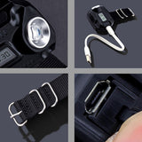 Waterproof,Multifunction,Wrist,Watch,Flashlight,Bicycle,Torch,Light,Charging