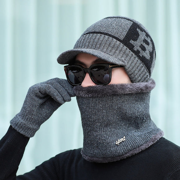 Men's,Scarf,Gloves,Windproof,Thickening,Scarf