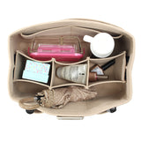 White,Handbag,Organizer,Makeup,Purse,Insert,MultiPocket,Liner